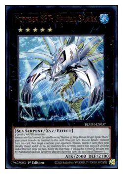 Yugioh Number S37: Spider Shark #BLMM-EN037 Ultra Rare NM - Image 1