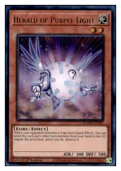 Yugioh Herald of Purple Light #BLMM-EN101 Ultra Rare NM - Image 1