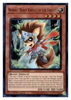 Yugioh Wonko, Noble Knight of the Forest #BLMM-EN035 Ultra Rare NM - Image 1