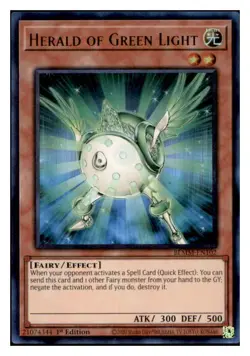Yugioh Herald of Green Light #BLMM-EN102 Ultra Rare NM - Image 1
