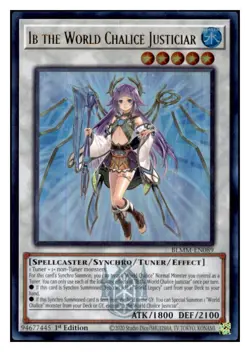 Yugioh Ib the World Chalice Justiciar #BLMM-EN089 Ultra Rare NM - Image 1