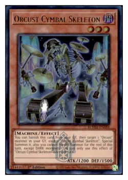 Yugioh Orcust Cymbal Skeleton #BLMM-EN084 Ultra Rare NM - Image 1