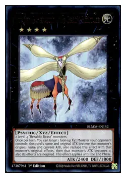 Yugioh Number 8: Heraldic King Genom-Heritage #BLMM-EN152 Ultra Rare NM - Image 1