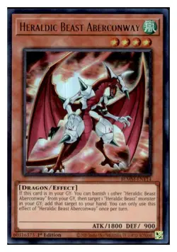 Yugioh Heraldic Beast Aberconway #BLMM-EN114 Ultra Rare NM - Image 1