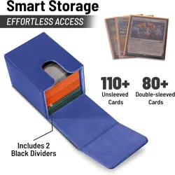 Deck Box 2 Divider Fits 100+ Signal Sleeved Cards Organizer for Yugioh CCG TCG - Image 3
