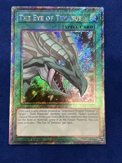Yugioh! TCG - The Eye of Timaeus - Platinum Secret Rare - RA04-EN192 - Stampede - Image 1