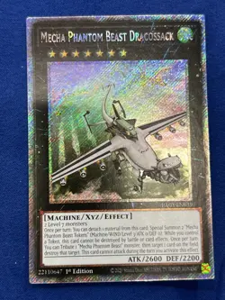 Yugioh! 1x Mecha Phantom Beast Dracossack RA03-EN039 Platinum Secret Rare NM - Image 1