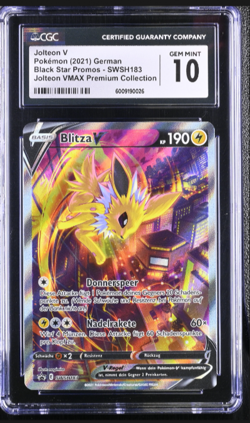 Pokemon Sword & Shied Black Star Promo Blitza V SWSH183 CGC MINT 10 - Image 1