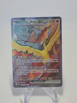 Team Rocket’s Moltres Ex 208/182 Destined Rivals Pokemon Full Art NM - Image 1