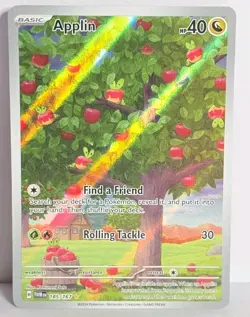 Applin 185/167 Illustration Rare Sv06 Twilight Masquerade Ultra Rare Pokemon TCG - Image 1