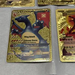 Set of 5 Pokemon Charizard Gold Foil Fan Art NM - Excellent Condition - Image 5