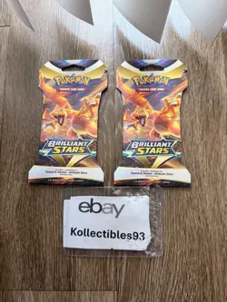 Pokemon TCG: Sword & Shield - Brilliant Stars Sleeved Booster Pack - Lot of 2 - Image 1