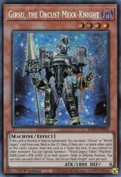 Yugioh Girsu, the Orcust Mekk-Knight RA03-EN026 - Secret Rare - Image 1