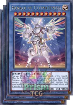 X3 Playset 1st ed Herald of Ultimateness rare GEIM-EN046 Yugioh - Image 1