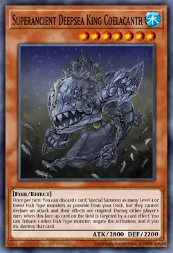 Superancient Deepsea King Coelacanth MAZE-EN036 1st ED Yu-Gi-Oh! SUPER RARE - Image 1