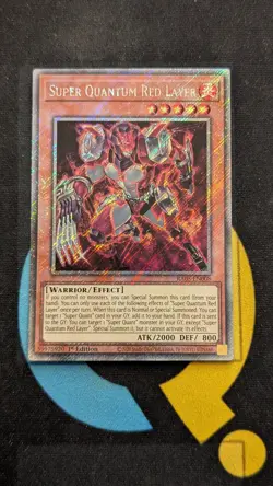 RA05-EN008 Super Quantum Red Layer Platinum Secret Rare 1st Ed YuGiOh - Image 1