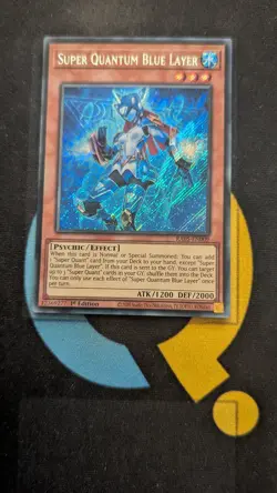 RA05-EN009 Super Quantum Blue Layer Secret Rare 1st Ed YuGiOh - Image 1