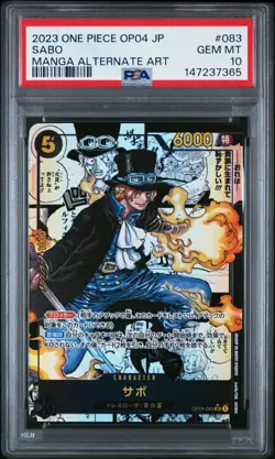 Sabo 083 Manga Alternate Art One Piece Japanese PSA 10 - Image 1