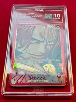 Shanks Alt Art Leader OP09-001 One Piece Emperors in the New World JP TAG GEM 10 - Image 2