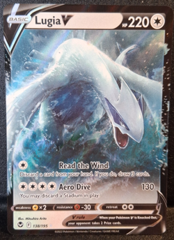 Pokemon Lugia V 138/195 Rare Silver Tempest Sword & Shield Holo Card - Image 1