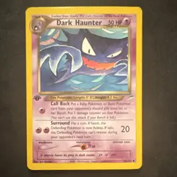1st Edition Dark Haunter 36/105 Neo Destiny - Rare Pokemon Card - Image 1