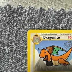 VINTAGE Dragonite TCG 5 Black Star Pokemon The First Movie 1999 Promo Card MP - Image 2