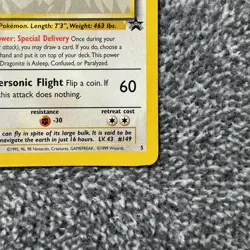 VINTAGE Dragonite TCG 5 Black Star Pokemon The First Movie 1999 Promo Card MP - Image 5