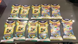 Pokemon Cards Sword & Shield Brilliant Stars Booster Pack Set x11 Packs - Image 1