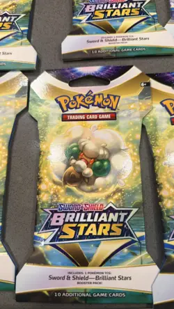 Pokemon Cards Sword & Shield Brilliant Stars Booster Pack Set x11 Packs - Image 2