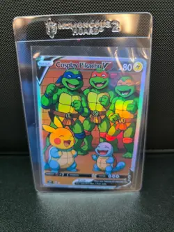CUSTOMmade MadetoOrder pokemon card PTL586 Squirtle Pikachu - Image 1