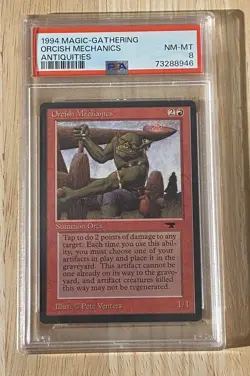 MTG - Orcish Mechanics - Antiquities - Graded PSA 8 - Magic the Gathering - Image 1