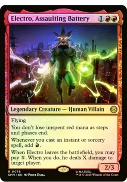 1x MTG Electro, Assaulting Battery *FOIL* Spider-Man Rare! NM Mint! - Image 1
