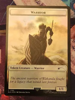 MTG Secret Lair - Marvel - Black Panther - Warrior Token FOIL NM - Image 1