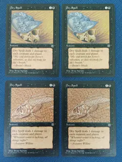 MTG 4x Dry Spell x4 LP Homelands Magic Playset Black Sorcery - Image 1