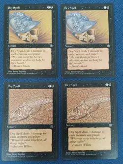 MTG 4x Dry Spell x4 LP Homelands Magic Playset Black Sorcery - Image 2