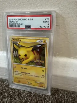 2010 Pokemon HG & SS Pikachu Pokemon Day Promo 78/123 PSA 9 - Image 5