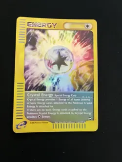 Crystal Energy 146/147 LP Reverse Holo Rare Pokemon Vintage E Series Aquapolis - Image 1