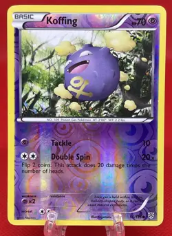Pokemon TCG Koffing Black White 56/135 Plasma Storm Reverse Holo English 2012 LP - Image 1