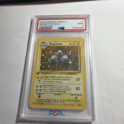 Pokemon 1st Edition Magneton Holo PSA Mint 9 9/102 Base - Image 1