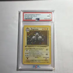 Pokemon 1st Edition Magneton Holo PSA Mint 9 9/102 Base - Image 2