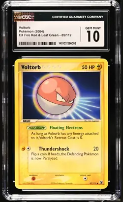 CGC 10 Voltorb 85/112 EX FireRed and LeafGreen 2004 Pokemon Card - Image 1