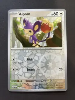 Aipom - Reverse Holo - 145/182 - Paradox Rift - Pokemon Trading Card - Image 1