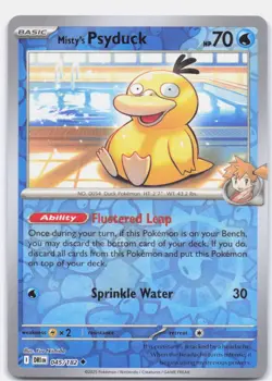 Misty's Psyduck 045/182 Uncommon Destined Rivals Pokemon Reverse Holo Near Mint - Image 1