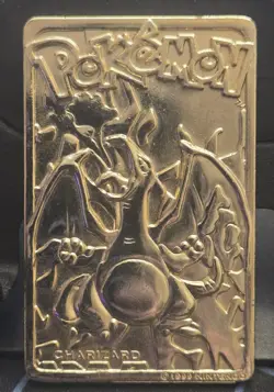 1999 Burger King 23K gold-plated Charizard Pokemon No. 6 - Authentic - Image 1