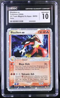 CGC 10 BLAZIKEN EX ULTRA RARE 89/95 EX TEAM MAGMA VS AQUA POKEMON 2004 GEM MINT - Image 1