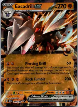 POKEMON EXCADRILL EX 046/086 HOLO DOUBLE RARE BLACK BOLT NM/M - Image 1