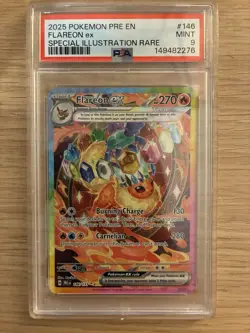 Pokemon Flareon ex Prismatic Evolutions Special Illustration Rare #146 PSA 9 - Image 1