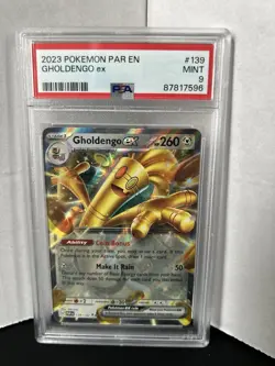 PSA 9 MINT 2023 Pokemon Paradox Rift GHOLDENGO EX #139 Holo - Image 1