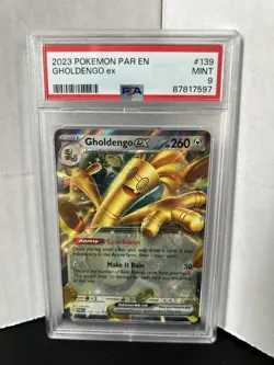 PSA 9 MINT 2023 Pokemon Paradox Rift GHOLDENGO EX #139 Holo - Image 3