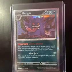 Pokemon Gengar Holo Rare 094/165 Sv: Scarlet & Violet 151 Stage 2 130HP - Image 1